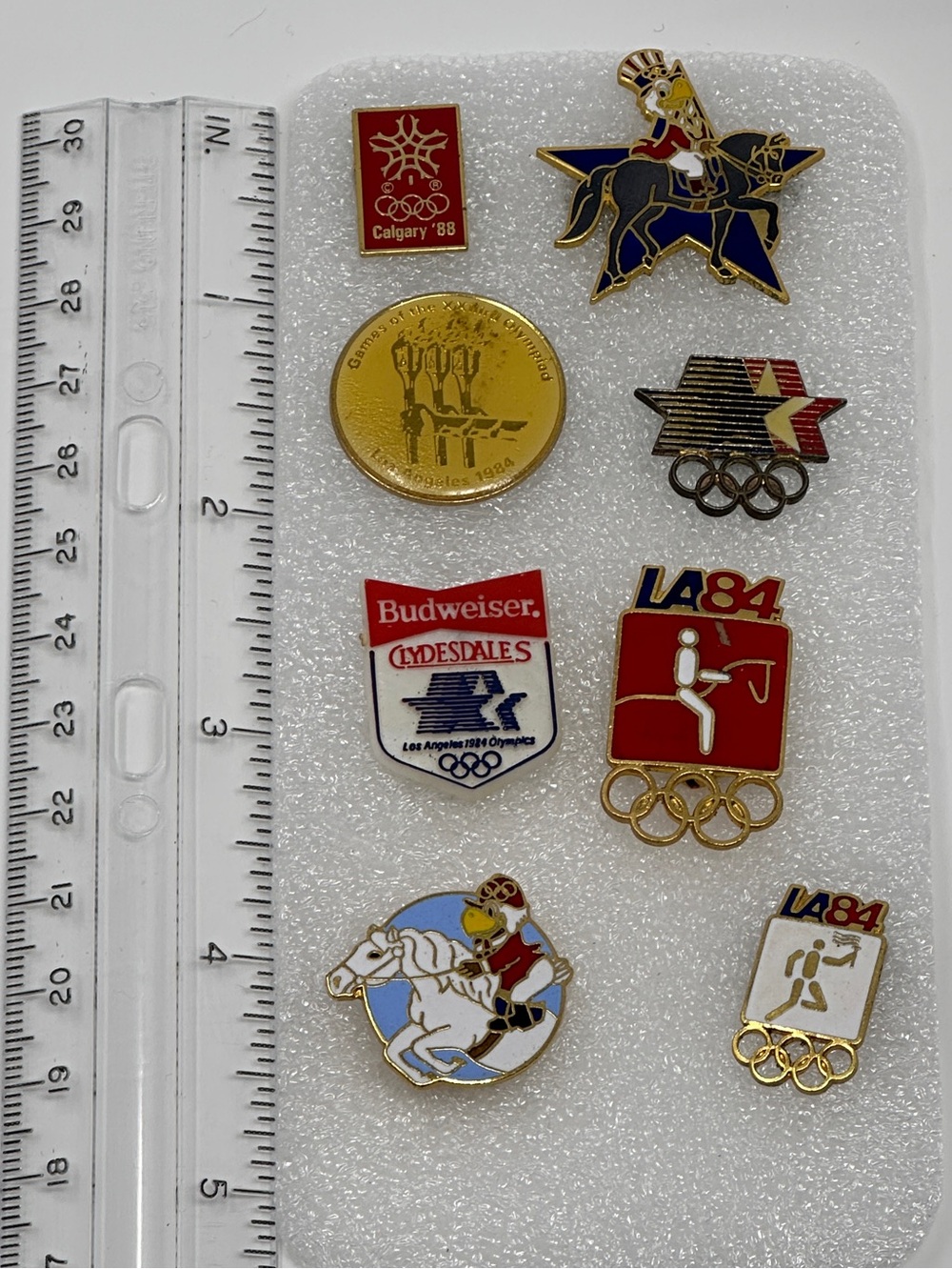 1984 Olympic Collectors Pins - 8 pins - Vintage Accessory